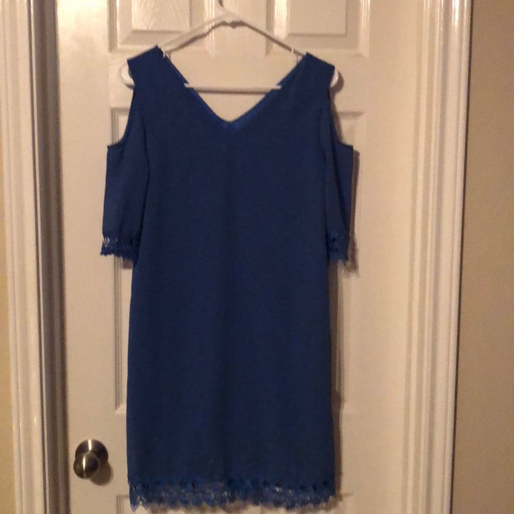 Cold shoulder sheath dress
